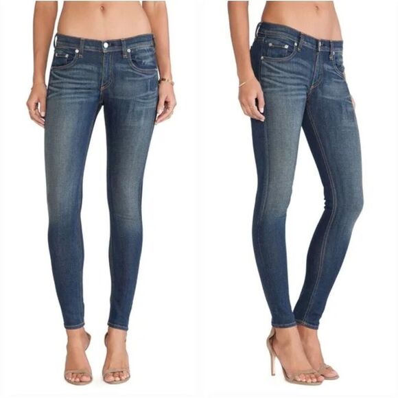 Like NEW Rag & Bone Skinny Jeans Dark Wash Kingsland Style W1502K520 W Size 31 - Picture 1 of 8